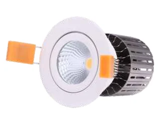 FEELIGHT round recessed downlight with orange spring clips